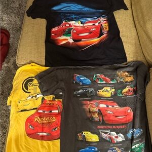 Disney Cars Short Sleeve Tees - Black, Yellow, Gray
